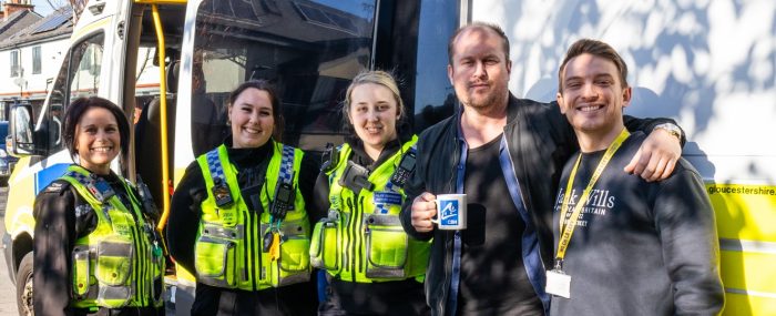 Police officers and CBH part of CBC colleagues attend Endeavour event in St Pauls, Cheltenham