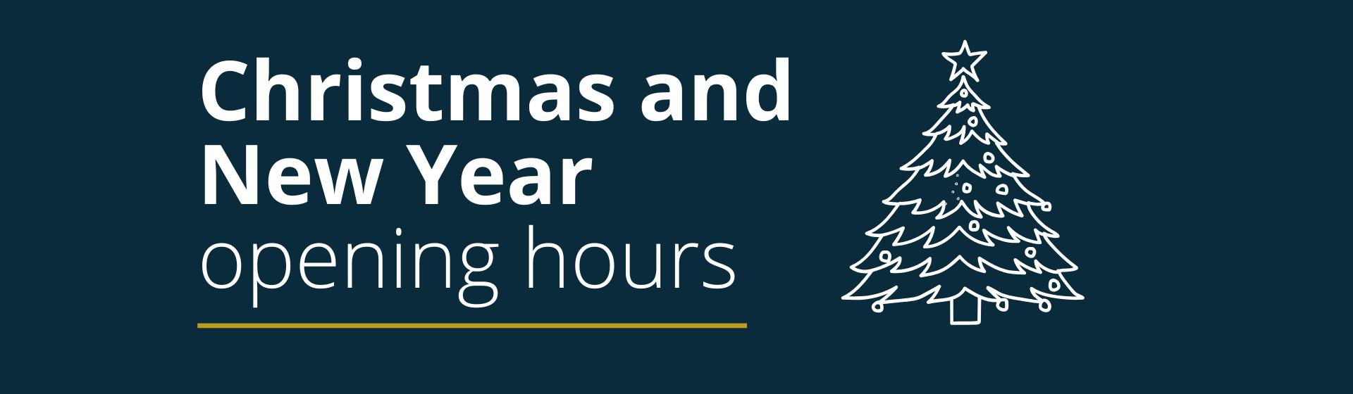 Christmas and New Year opening hours